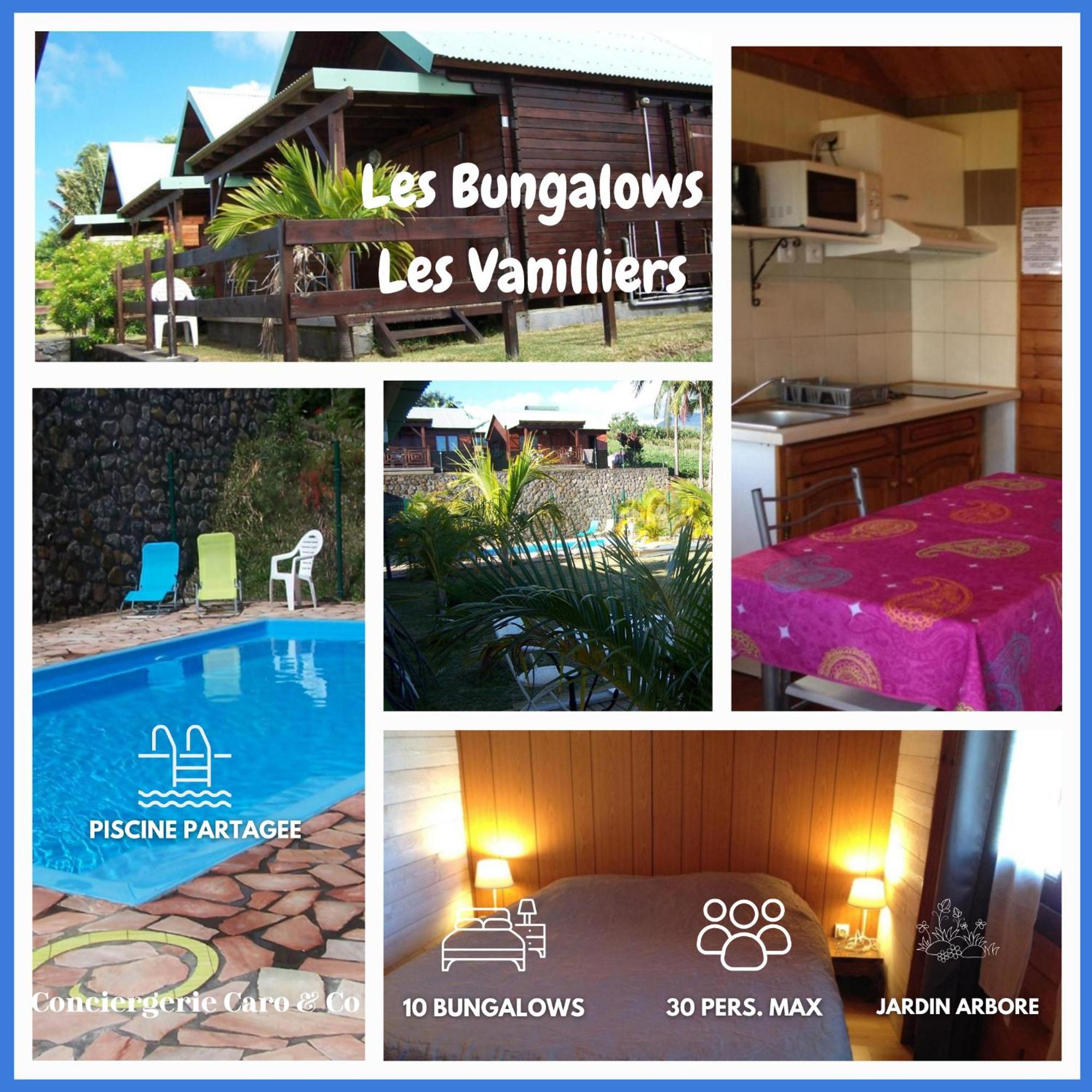 סיינט ג'וזף Les Bungalows Les Vanilliers, Sud Sauvage Avec Piscine מראה חיצוני תמונה